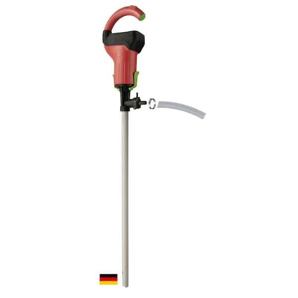 Flux Drum Pump, Polypropylene, 27" Long, Battery Operated Motor, 100W Power, 6 ft PVC Hose 24-ZORO0047 - main